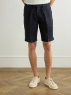 Boglioli - Straight-Leg Linen Shorts - Blue