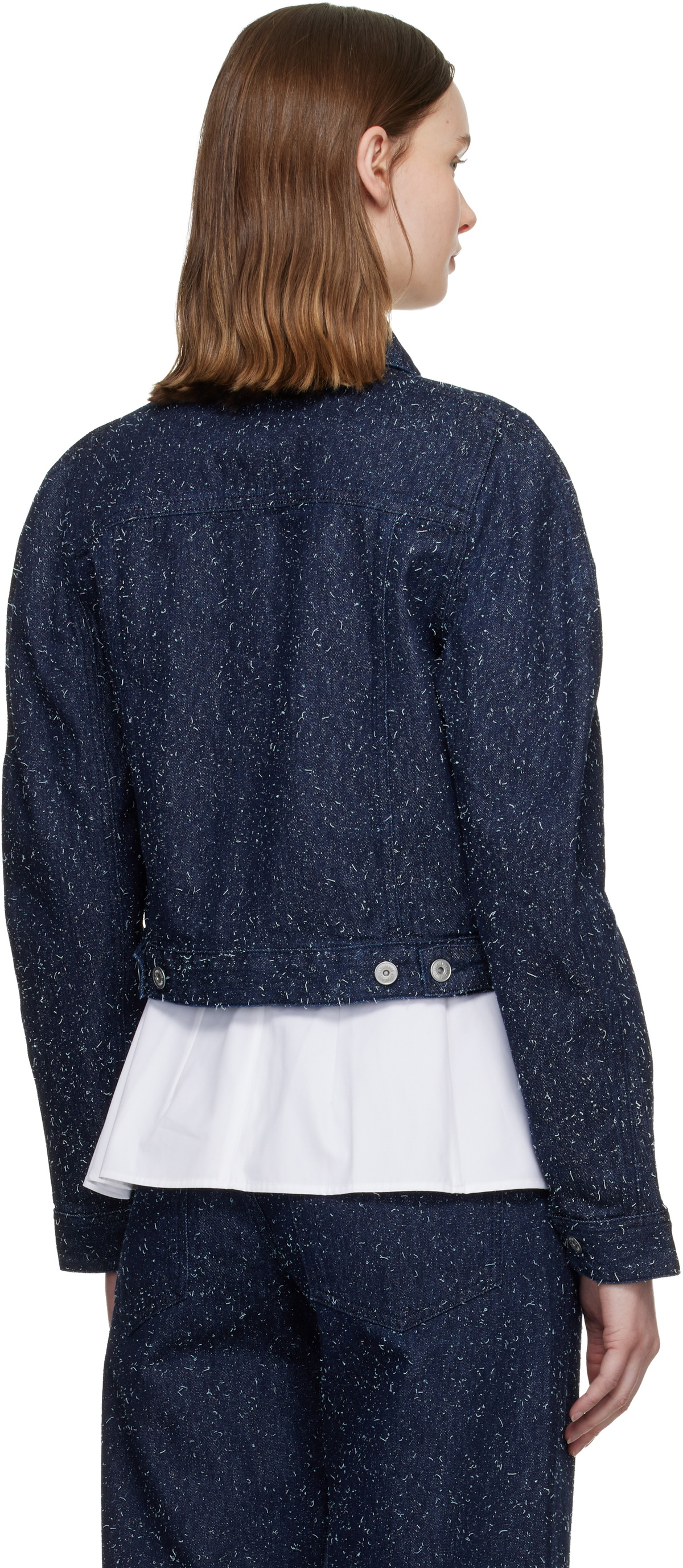 JACQUEMUS Navy 'The Ovalo de-Nîmes' Denim Jacket