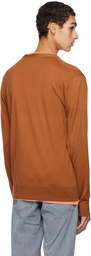 Gabriela Hearst Brown Y-Neck Cardigan