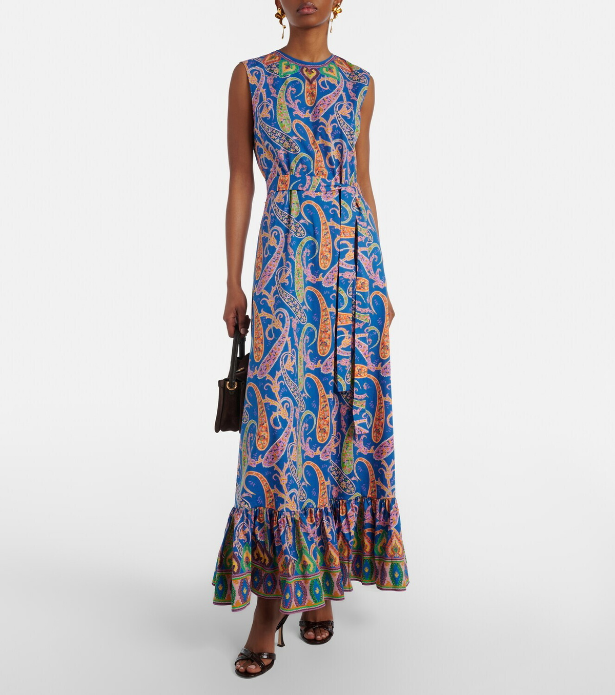 Etro Paisley cotton-blend midi dress