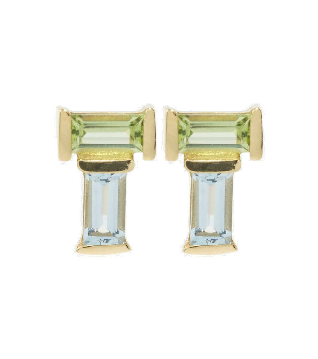 【ALIITA】Deco Rombo Mini 9kt gold tourmaline 関税送料込 Aliita Deco Rombo Mini 9kt gold earrings with tourmaline Aliita