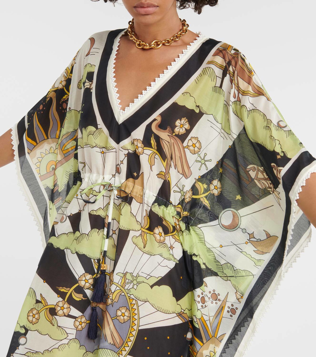 【送料 関税込】Tory Burch Printed silk and cotton minidress Tory Burch Printed cotton and silk minidress Tory Burch