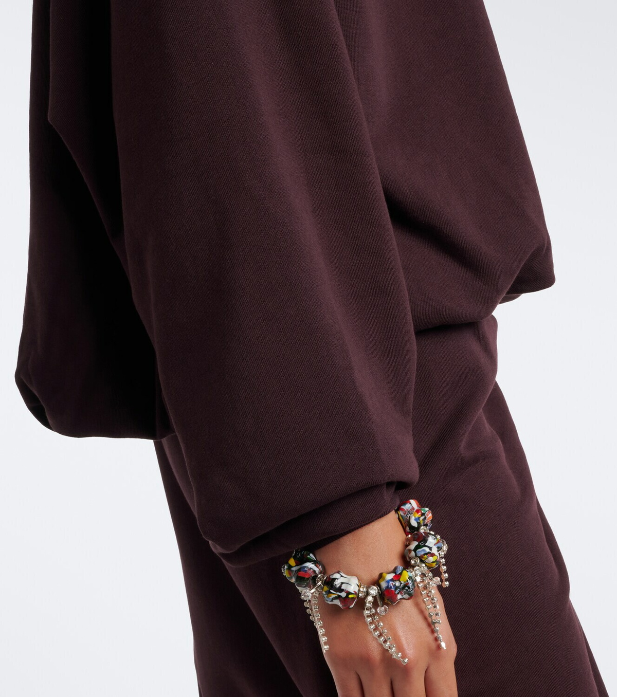 Dries Van Noten Hooded cotton jersey sweatshirt
