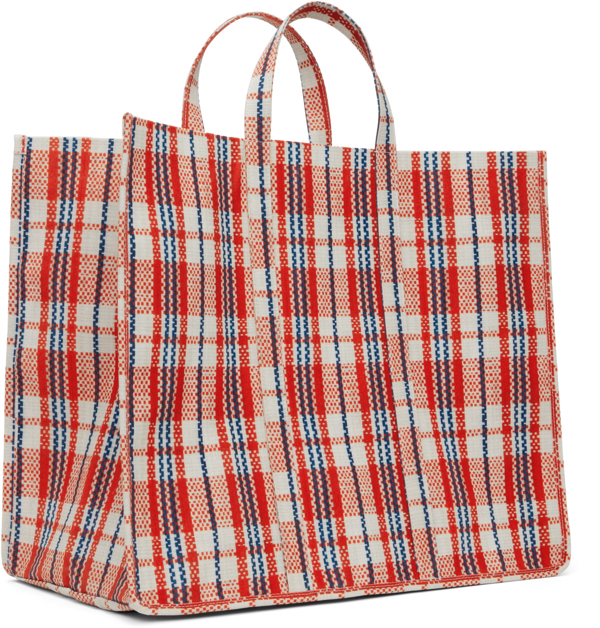 VETEMENTS Red Barbes Shopper Tote