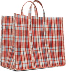 VETEMENTS Red Barbes Shopper Tote