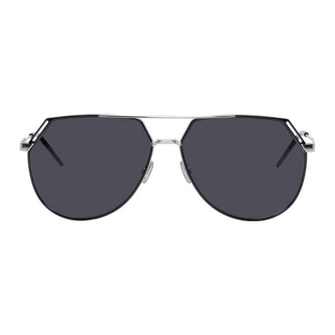 Photo: Dior Homme Silver and Black DiorRiding Sunglasses