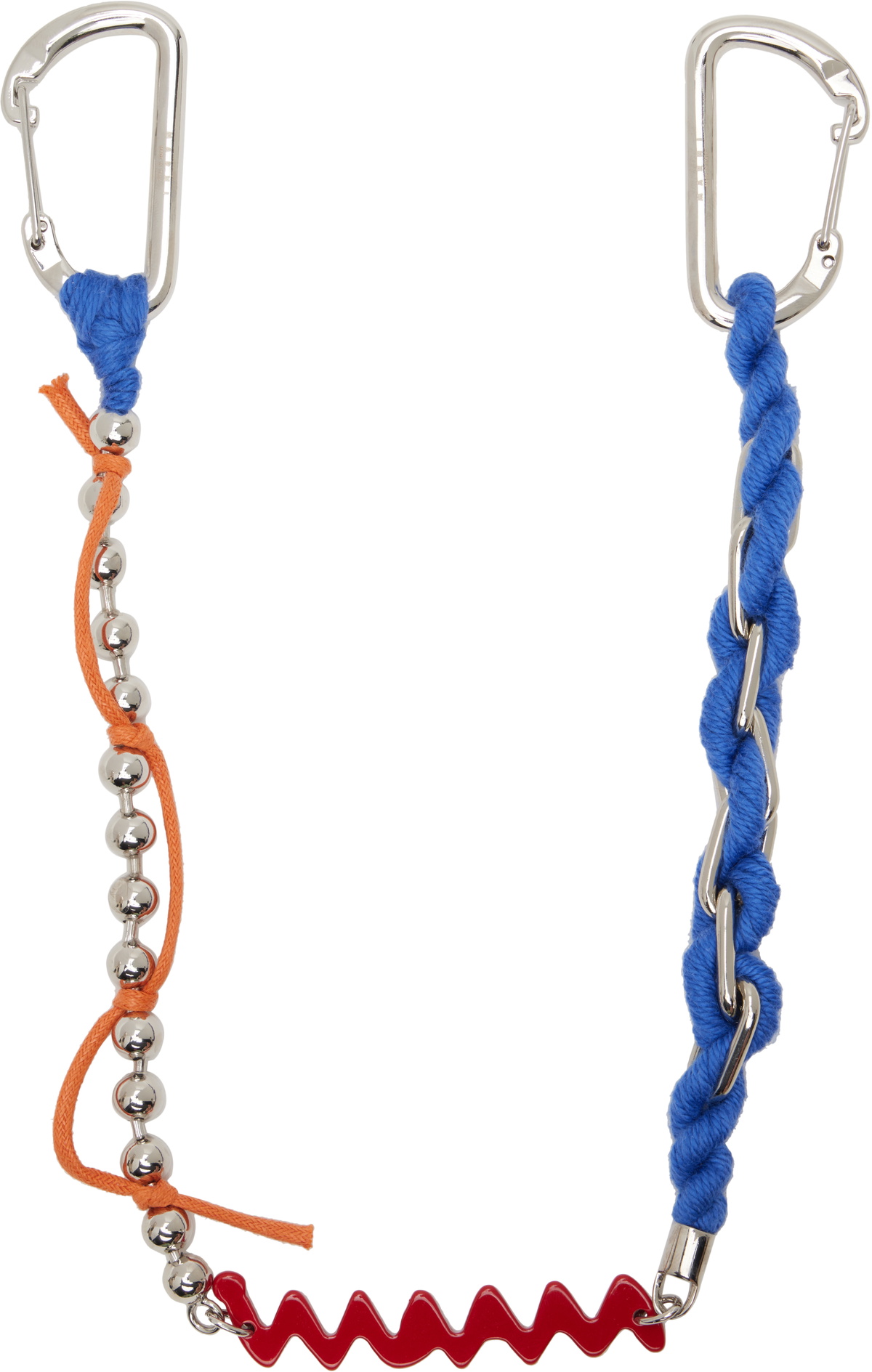 Marni Multicolor Enamel Marni Symbol Double Hook Charm Wallet Chain