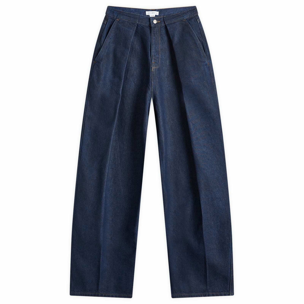 Good American Women's Pleated Jean in Indigo