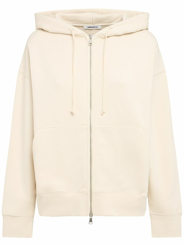 Photo: ANNAGRETA Grace Full-zip Cotton Sweatshirt Hoodie
