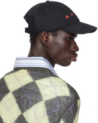 Marni Black Embroidered Logo Baseball Cap
