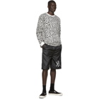Vyner Articles White and Black Leopard Chaos Long Sleeve T-Shirt