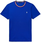 POLO RALPH LAUREN - Logo-Embroidered Cotton-Mesh T-Shirt - Blue