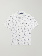 Polo Ralph Lauren - Logo-Embroidered Printed Linen Shirt - Neutrals