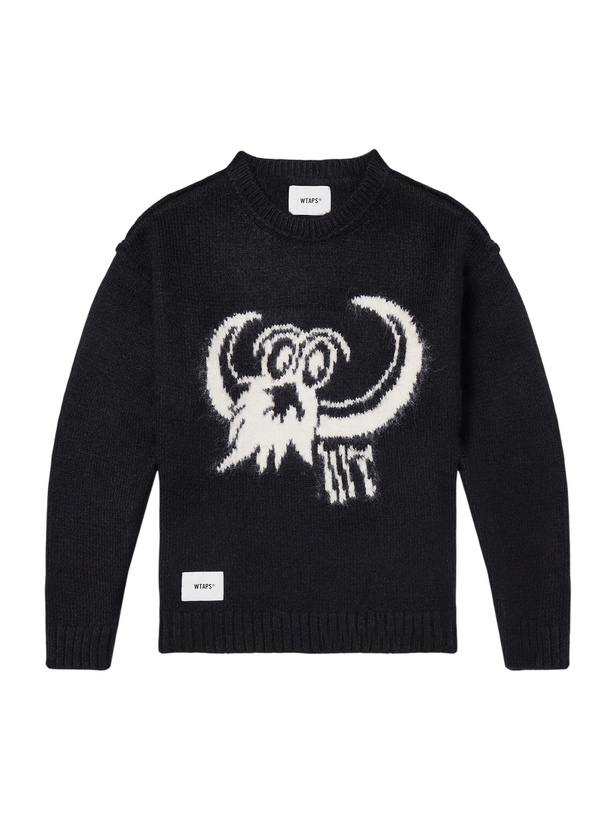 Photo: WTAPS - Logo-Intarsia Woven Sweater - Black