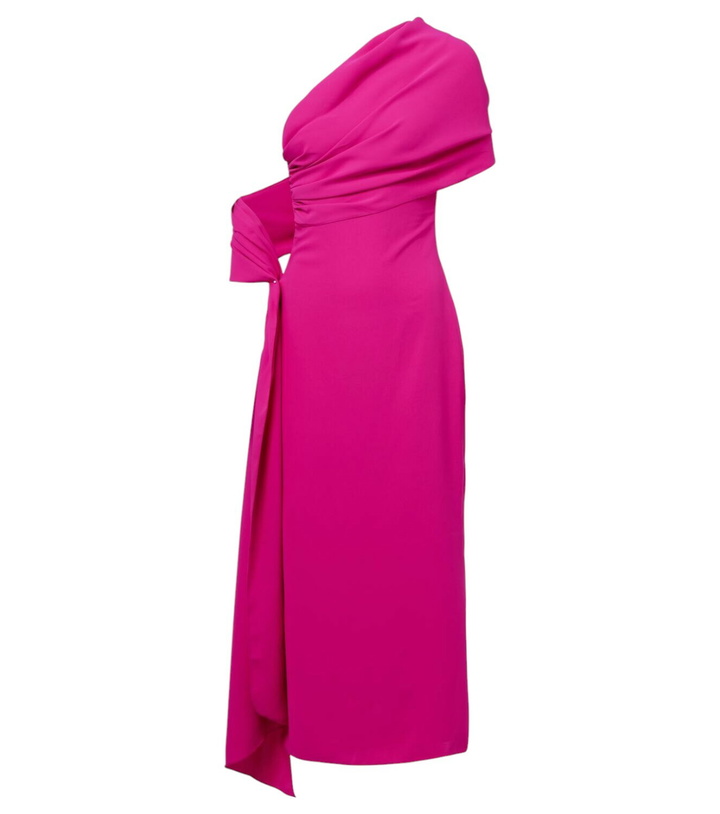 Photo: Marmar Halim Caped silk crêpe cocktail dress