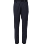 Theory - Navy Payton Slim-Fit Checked Stretch-Ponte Trousers - Navy