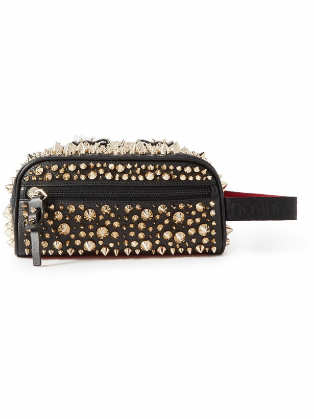 Photo: Christian Louboutin - Blaster Studded Full-Grain Leather Wash Bag