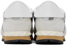 Valentino Garavani White & Beige Rockrunner Sneakers