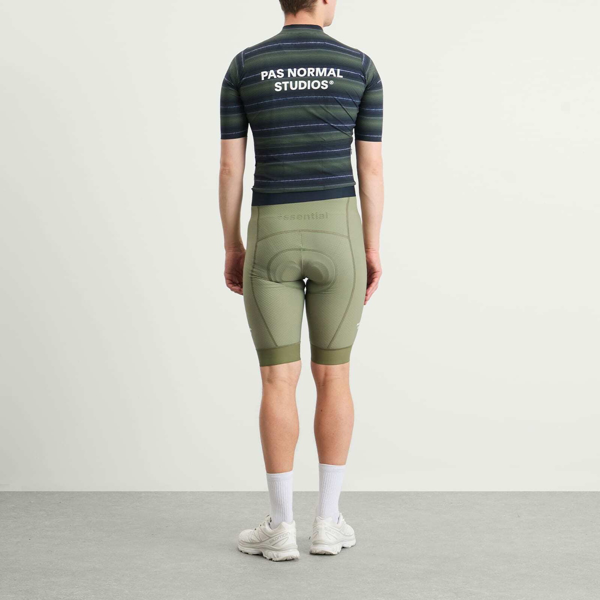 Pas Normal Studios Men's Essential Jersey in Light Olive Stripe