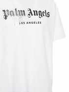 PALM ANGELS - Rhinestone Logo Cotton Jersey T-shirt