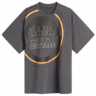 Napapijri Men's Premium Macro Dimension Print T-Shirt in Dark Grey Solid