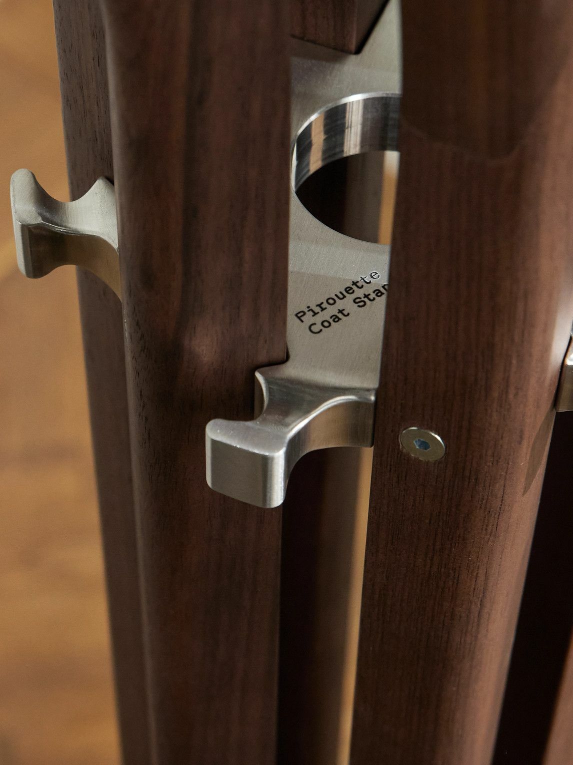 The Conran Shop - Pirouette Walnut and Aluminium Coat Stand