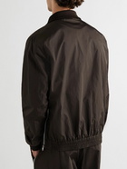 Valentino - Logo-Embroidered Shell Track Jacket - Brown