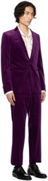 Dries Van Noten Purple Velvet Suit
