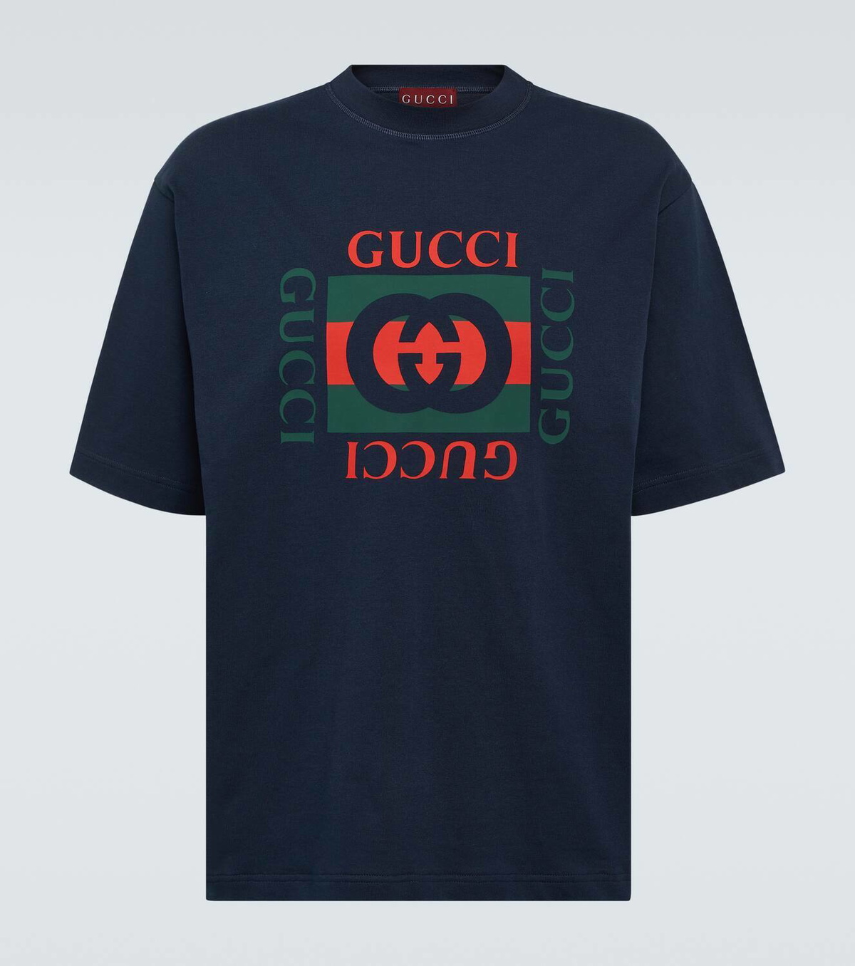 累積売上総額第１位【GUCCI★グッチ】G STRIPE PRINT T-SHIRT Gucci Blue Interlocking G Stripe Print T-Shirt Gucci