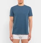 Acne Studios - Edvin Mélange Stretch-Cotton T-Shirt - Men - Blue