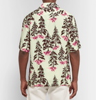 Acne Studios - Simon Camp-Collar Printed Voile Shirt - Men - Chartreuse