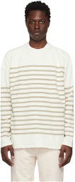 Nanamica White Striped Sweater