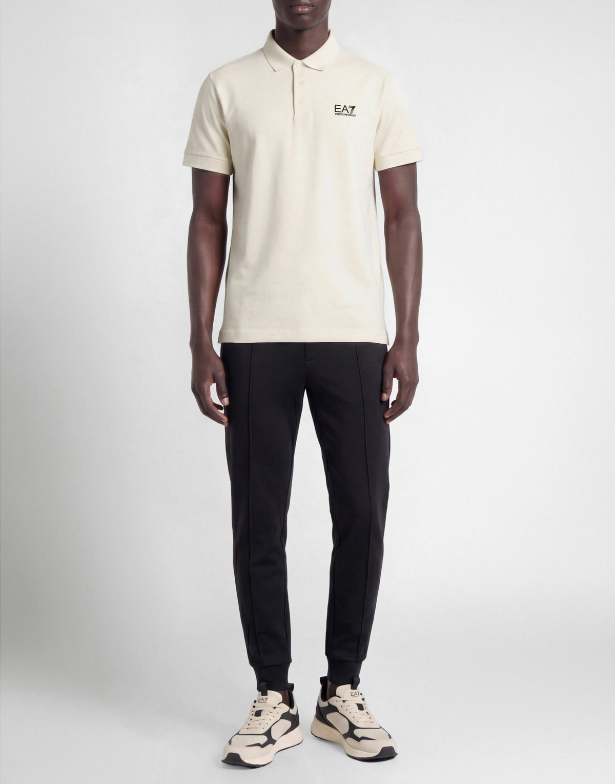 Ea7 Mens Polo shirt Cream