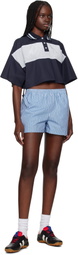 We11done Blue Stripe Classic Shorts