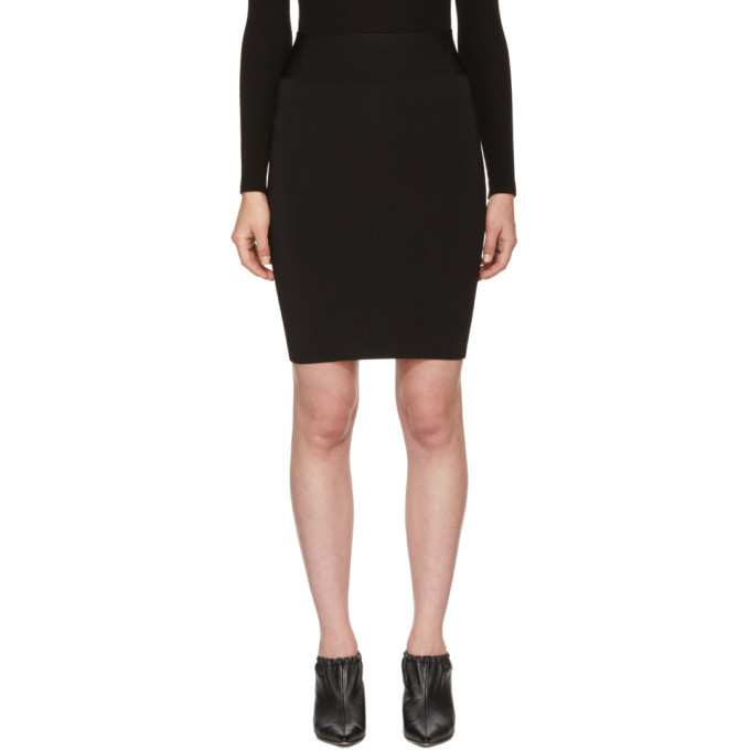 T by Alexander Wang Black Full Needle Rib Pencil Skirt T by