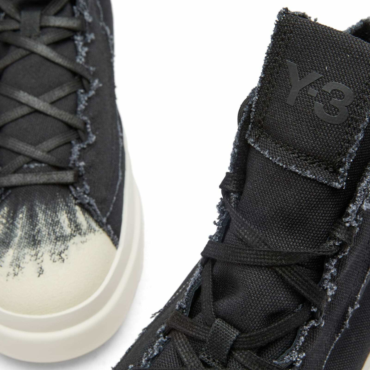 Y 3 Men s Nizza High Sneakers in Black Off White Y 3