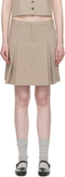 Sandy Liang Taupe Jeannie Miniskirt