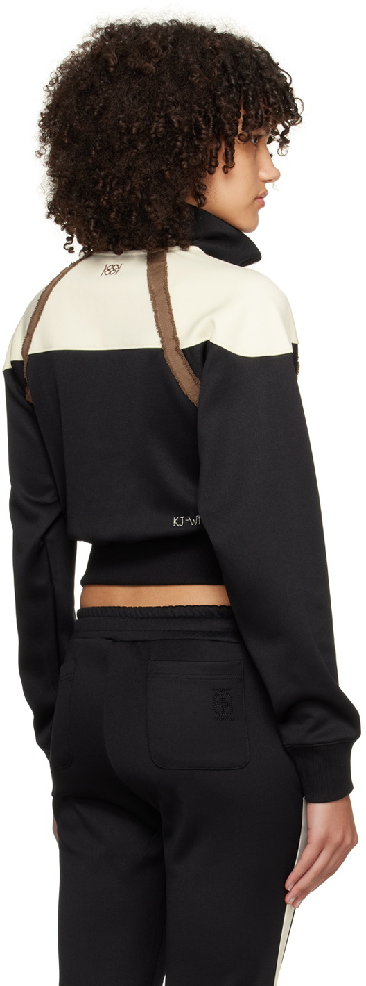 Kijun Black & Off-White Taped Track Jacket
