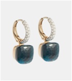 Pomellato - Nudo Petit 18kt gold earrings with topaz and diamonds