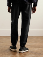 Nike - Solo Swoosh Straight-Leg Logo-Embroidered Cotton-Blend Jersey Sweatpants - Black