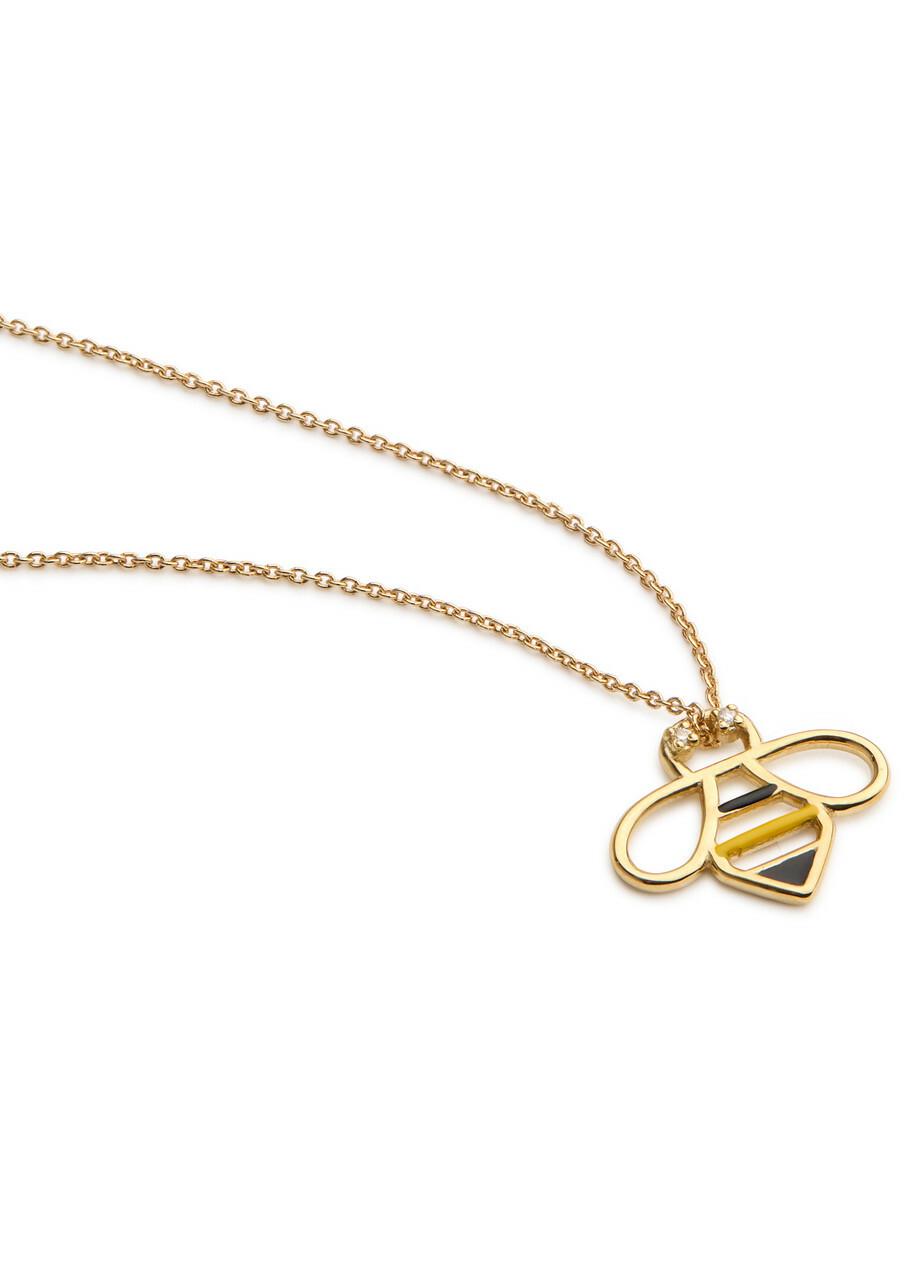 Aliita Bee Brillante 9kt Gold Necklace - Yellow - One Size