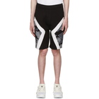 Neil Barrett Black Camo Modernist Shorts