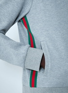 Gucci Web Motif Zip-Up Sweatshirt
