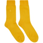Alexander McQueen Yellow Tonal Skull Socks