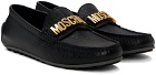 Moschino Black Driver Loafers