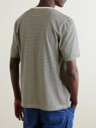 Folk - Striped Cotton-Jersey T-Shirt - Gray