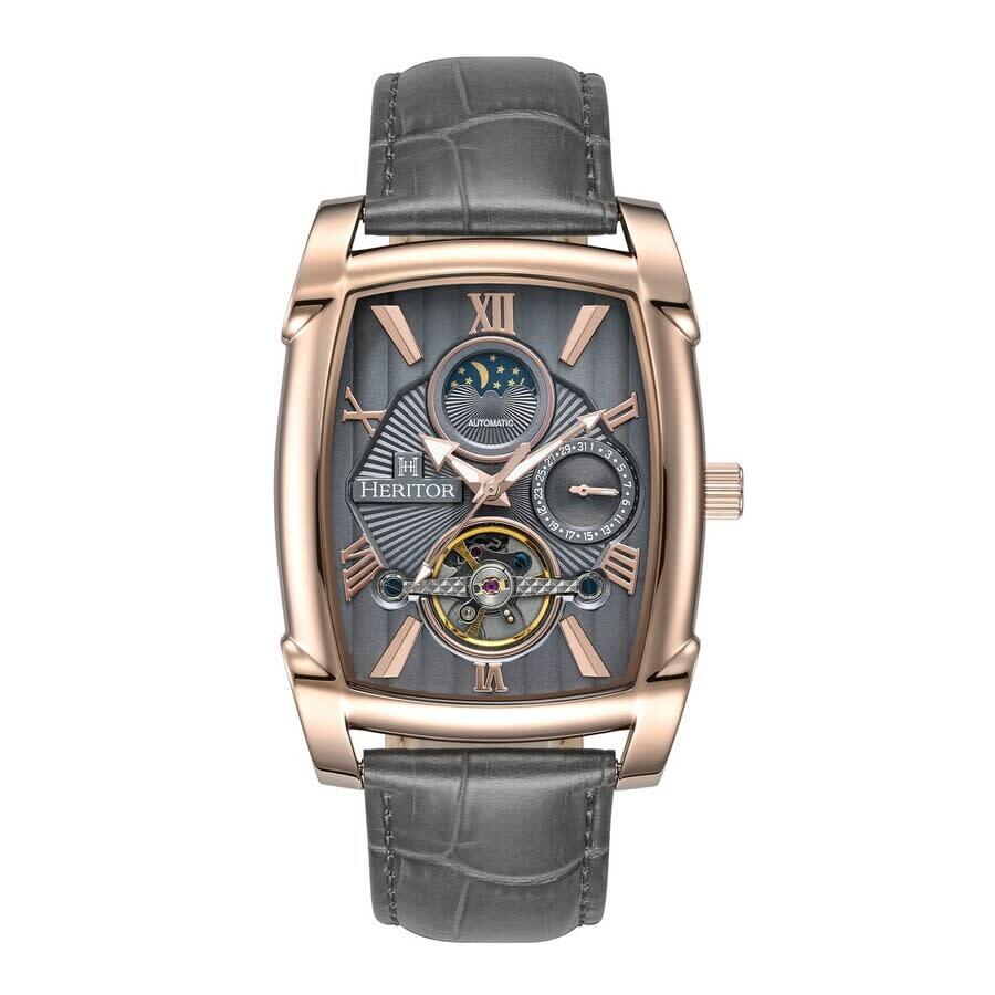 Heritor Valentin Automatic Grey Dial Mens Watch HERHS4406