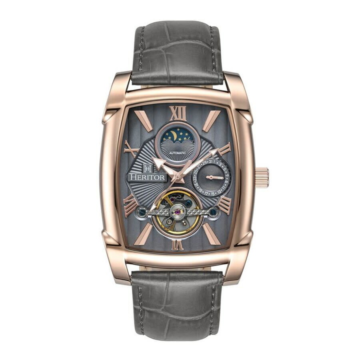 Photo: Heritor Valentin Automatic Grey Dial Mens Watch HERHS4406