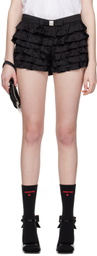 Shushu/Tong Black Ruffle Shorts