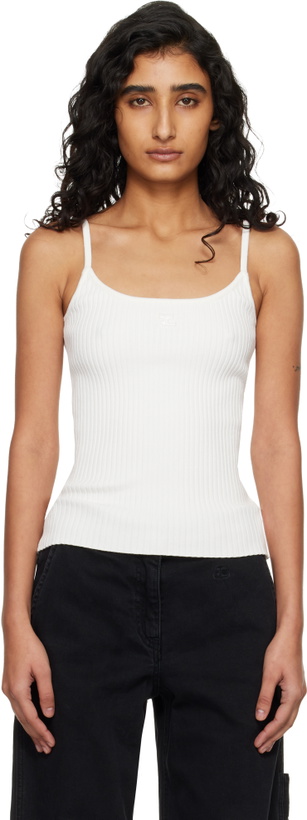 Photo: Courrèges White Reedition Rib Knit Tank Top